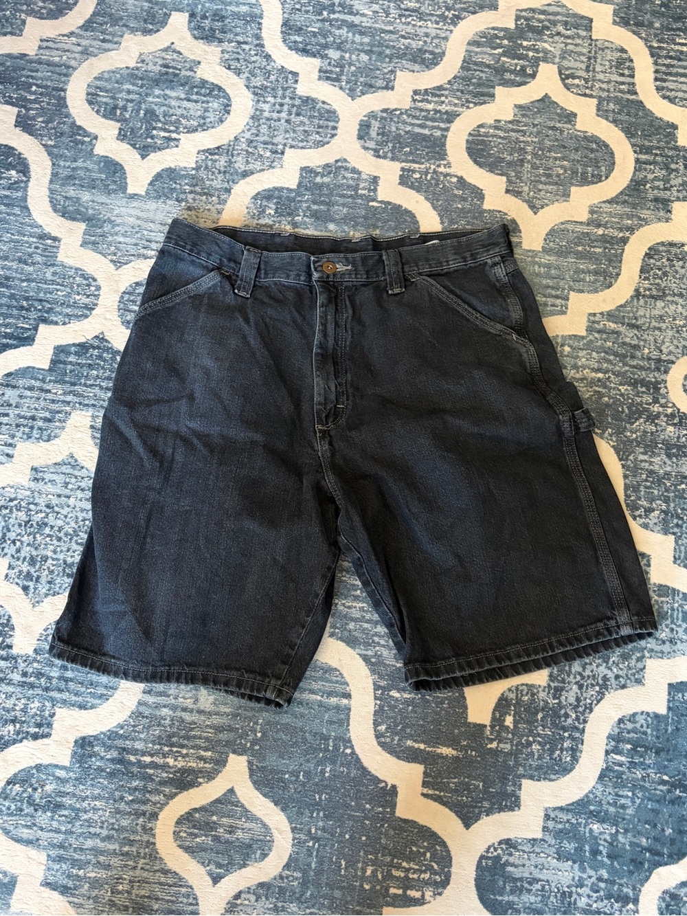 Wrangler Men's Dark Blue Cargo Denim Shorts